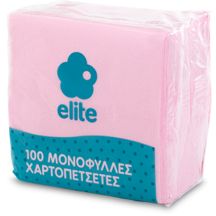 Elite Ροζ Χαρτοπετσέτες 1Χ28